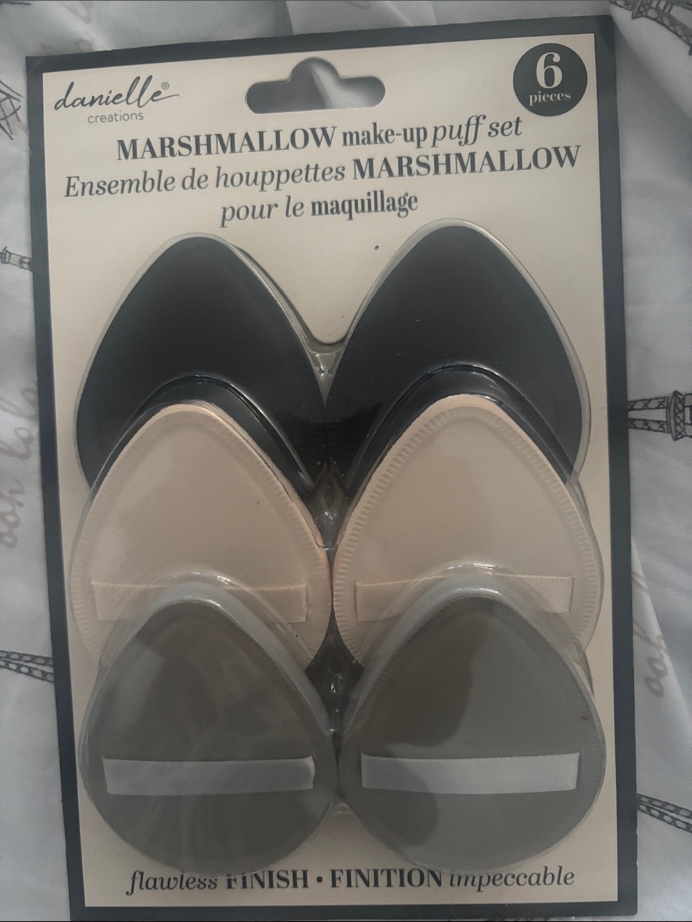 Danielle marshmallow makeup puff set